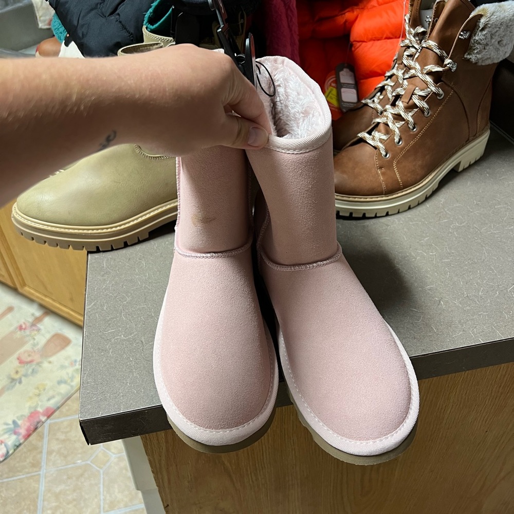 Pink boots